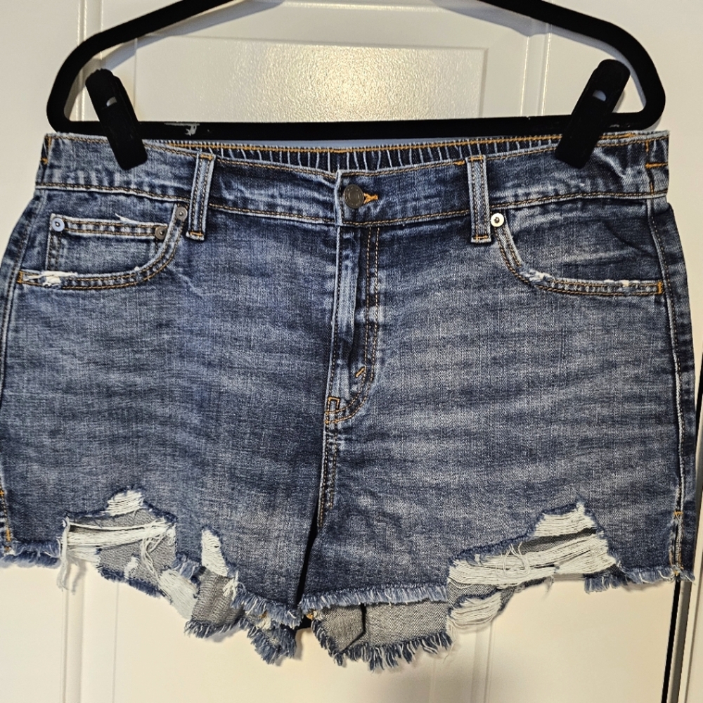 Aerie Elastic Waist Cut Off Short
